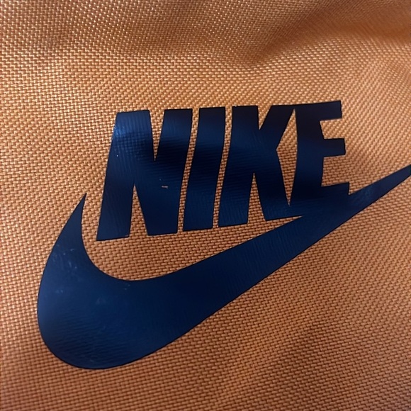 NIKE Heritage Hip Fanny Pack Waist Bag Orange Black Adjustable Zip Compartment - Picture 6 of 13